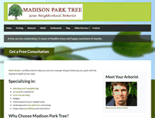 Tablet Screenshot of madisonparktree.com
